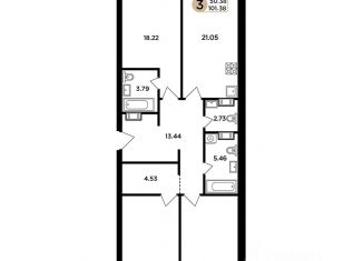 Продажа 3-комнатной квартиры, 101.1 м2, Самара, Куйбышевский район