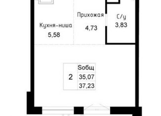 Продам 2-комнатную квартиру, 35.13 м2, Приморский край