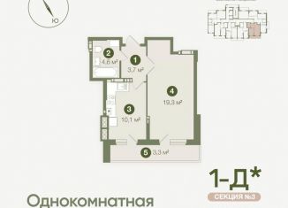 Продается однокомнатная квартира, 41.2 м2, Астраханская область