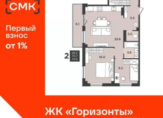 Продается трехкомнатная квартира, 72.5 м2, Архангельская область