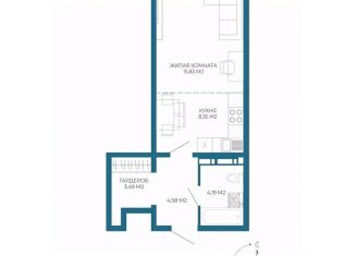 Продам 1-комнатную квартиру, 36.55 м2, Пензенская область