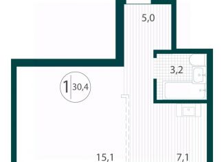 Продам однокомнатную квартиру, 30.4 м2, Иркутская область