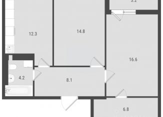 Продажа двухкомнатной квартиры, 63.45 м2, Самара, метро Гагаринская