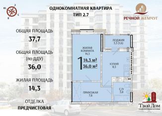 Продажа 1-комнатной квартиры, 36 м2, Ростовская область