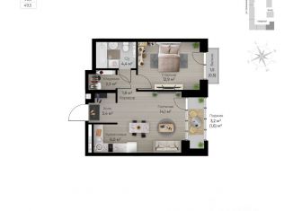 Продается 2-комнатная квартира, 53.2 м2, Пермский край