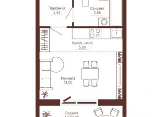 Продажа квартиры студии, 28.25 м2, Пермь