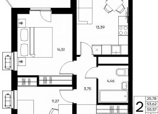 Продам квартиру студию, 60.14 м2, Крым