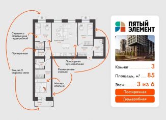 Продаю 3-комнатную квартиру, 85 м2, Пермь