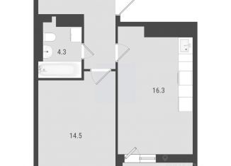 Продам 1-ком. квартиру, 43.76 м2, Самара, метро Гагаринская
