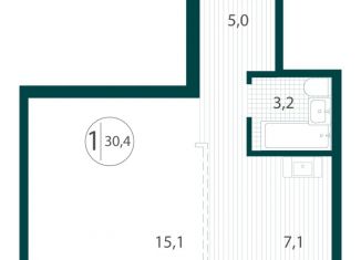 Продажа 1-ком. квартиры, 30.4 м2, Иркутск, Ленинский округ