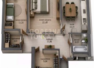 Продажа двухкомнатной квартиры, 71.59 м2, Самара, метро Советская