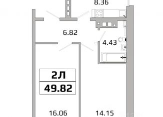 Двухкомнатная квартира на продажу, 50.4 м2, Иркутская область