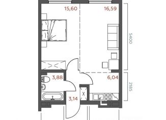 Продаю однокомнатную квартиру, 45.25 м2, Иркутск