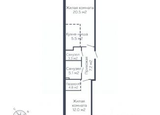 Продажа двухкомнатной квартиры, 58.4 м2, Пермь, Мотовилихинский район