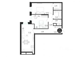 Продается двухкомнатная квартира, 58 м2, Тула, Пролетарский территориальный округ