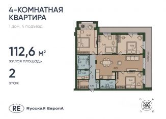 Продаю четырехкомнатную квартиру, 112.6 м2, Калининград, Ленинградский район