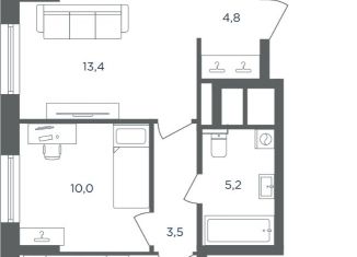 Продается двухкомнатная квартира, 70.6 м2, Пермский край