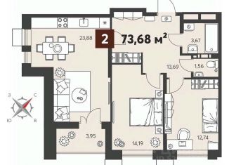 Продаю 2-комнатную квартиру, 74 м2, Пенза, Ленинский район