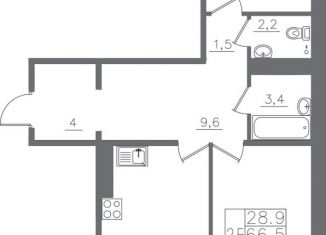 Продается 2-ком. квартира, 68.6 м2, Иркутская область