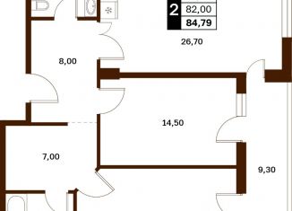 Продаю квартиру студию, 84.79 м2, Ставрополь, микрорайон № 2