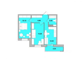 Продам 2-ком. квартиру, 57.88 м2, Иркутск