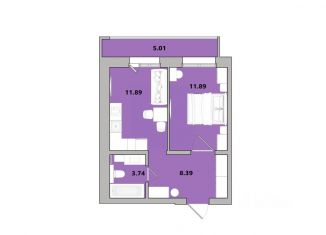 Продается 1-комнатная квартира, 40.92 м2, Иркутск