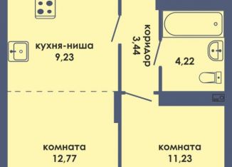 Двухкомнатная квартира на продажу, 47.88 м2, Пермь, Ленинский район