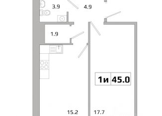 Продается 1-ком. квартира, 45 м2, Иркутск, Октябрьский округ