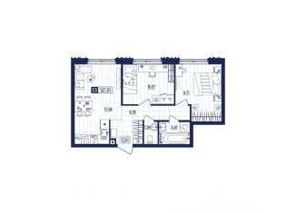 Продаю квартиру, 52.81 м2, Тула