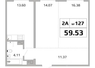 2-комнатная квартира на продажу, 59.38 м2, Иркутская область