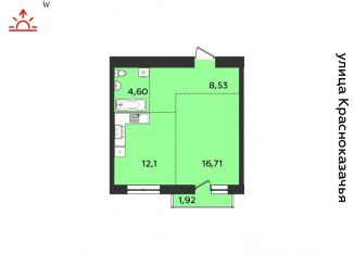 Продам 1-комнатную квартиру, 44.67 м2, Иркутск