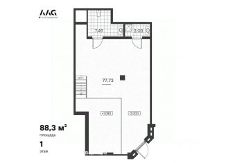 Продается офис, 88.3 м2, Санкт-Петербург, Малоохтинский проспект, 8, метро Новочеркасская