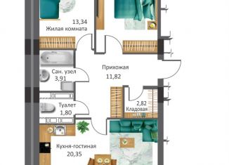 Продажа 2-ком. квартиры, 73.85 м2, Орёл, Заводской район