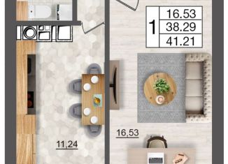Продается однокомнатная квартира, 41.21 м2, Смоленск, Промышленный район