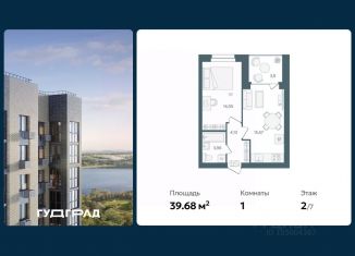 Продается однокомнатная квартира, 39.68 м2, Ярославль