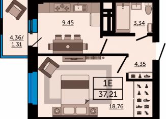 Продается 1-ком. квартира, 37.21 м2, Ростов-на-Дону, Ленинский район