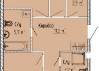 Трехкомнатная квартира на продажу, 97.2 м2, Тверская область