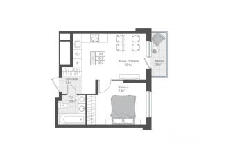 Продаю 1-ком. квартиру, 35.04 м2, Тверь, улица Левитана, 97