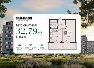 Продам 1-комнатную квартиру, 32.79 м2, Ростовская область