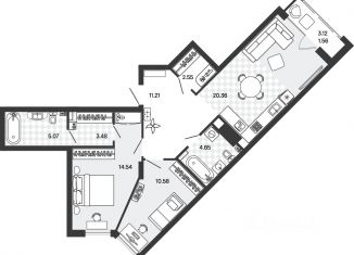 Продам 2-комнатную квартиру, 74 м2, поселок Заозерье