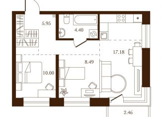 Продается 2-комнатная квартира, 51.43 м2, Иркутск, Октябрьский округ