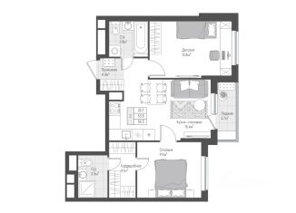 Продам 2-ком. квартиру, 55.15 м2, Тверская область, улица Левитана, 95