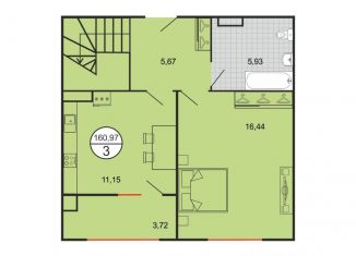 Продается трехкомнатная квартира, 160.97 м2, Ставрополь, Октябрьский район