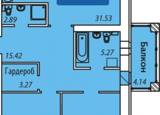 Продажа двухкомнатной квартиры, 93.77 м2, Чебоксары, Ленинский район, улица Богдана Хмельницкого, 38