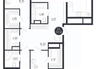Продаю 3-комнатную квартиру, 131.92 м2, Тула