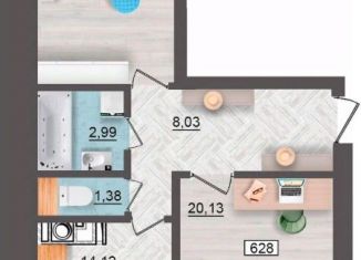Продам двухкомнатную квартиру, 64.07 м2, Смоленск, Промышленный район