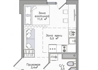Продажа квартиры студии, 23.9 м2, Карелия