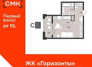 Продажа квартиры студии, 30.5 м2, Архангельская область