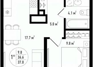 Продажа двухкомнатной квартиры, 37 м2, Астрахань