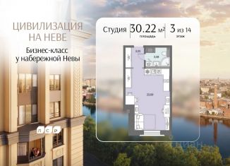 Продажа квартиры студии, 30.22 м2, Санкт-Петербург, метро Ломоносовская